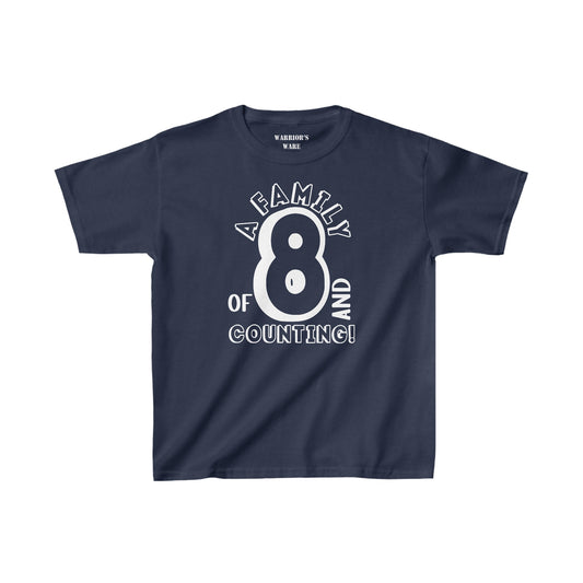 Family Day Edition T-shirt Design for 8 and Counting Kids - Dark