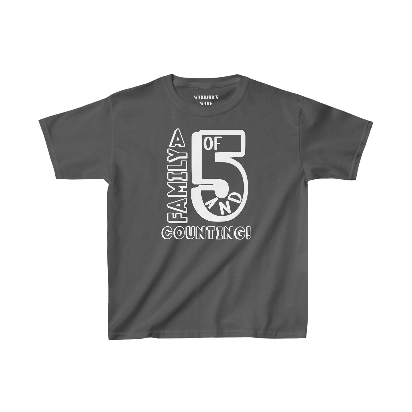 Family Day Edition T-shirt Design for 5 and Counting Kids - Dark