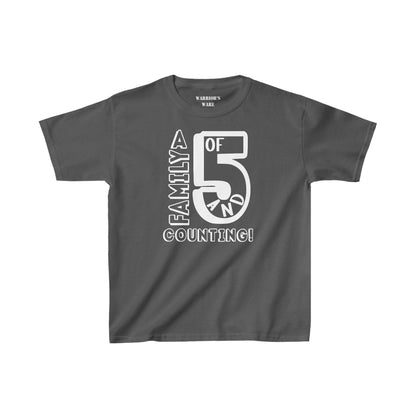 Family Day Edition T-shirt Design for 5 and Counting Kids - Dark