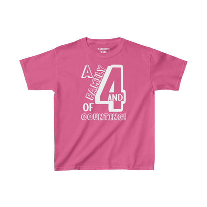 Family Day Edition T-shirt Design for 4 and Counting Kid - Dark