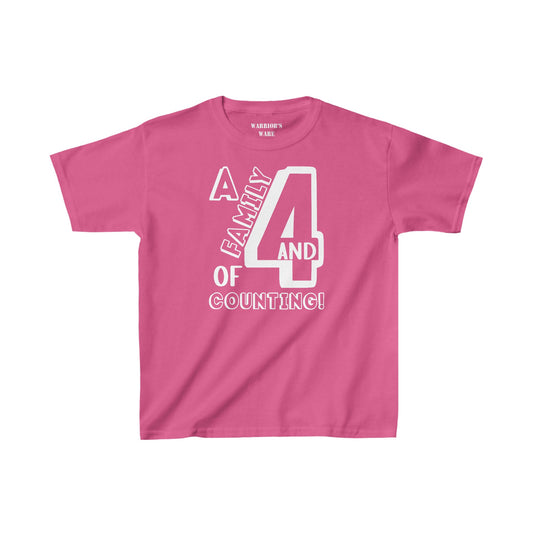 Family Day Edition T-shirt Design for 4 and Counting Kid - Dark