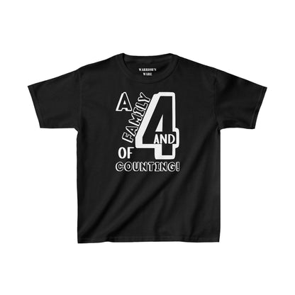 Family Day Edition T-shirt Design for 4 and Counting Kid - Dark