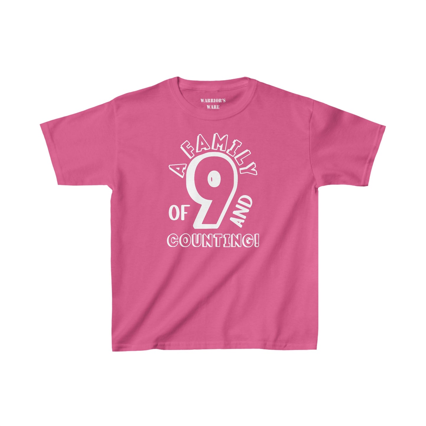 Family Day Edition T-shirt Design for 9 and Counting Kids - Dark