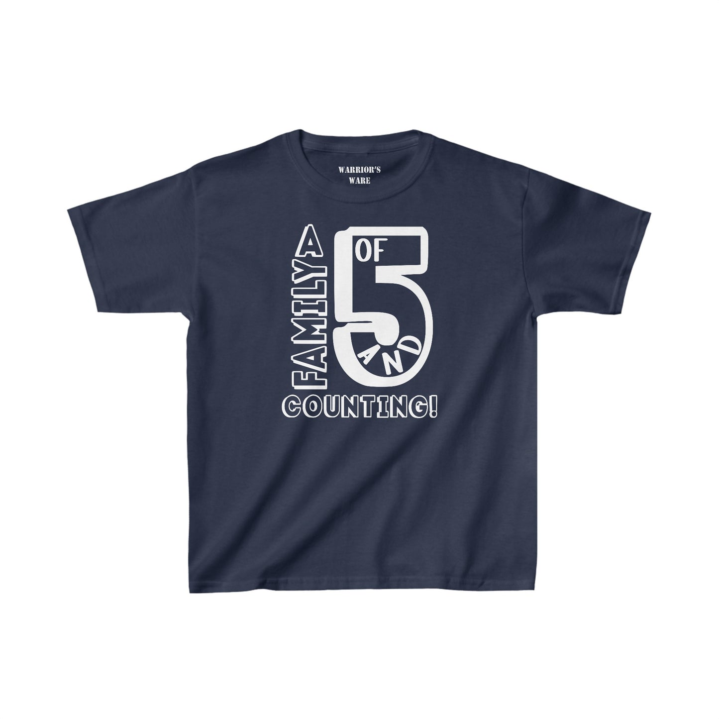 Family Day Edition T-shirt Design for 5 and Counting Kids - Dark