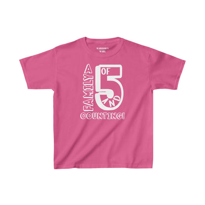 Family Day Edition T-shirt Design for 5 and Counting Kids - Dark