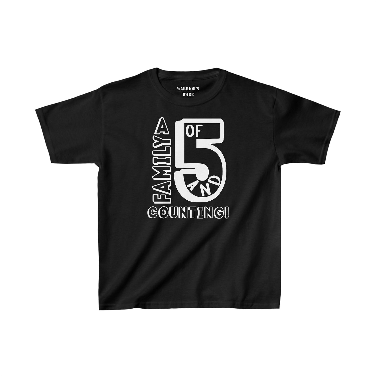 Family Day Edition T-shirt Design for 5 and Counting Kids - Dark