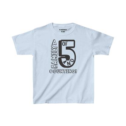 Family Day Edition T-shirt Design for 5 and Counting Kids - Light