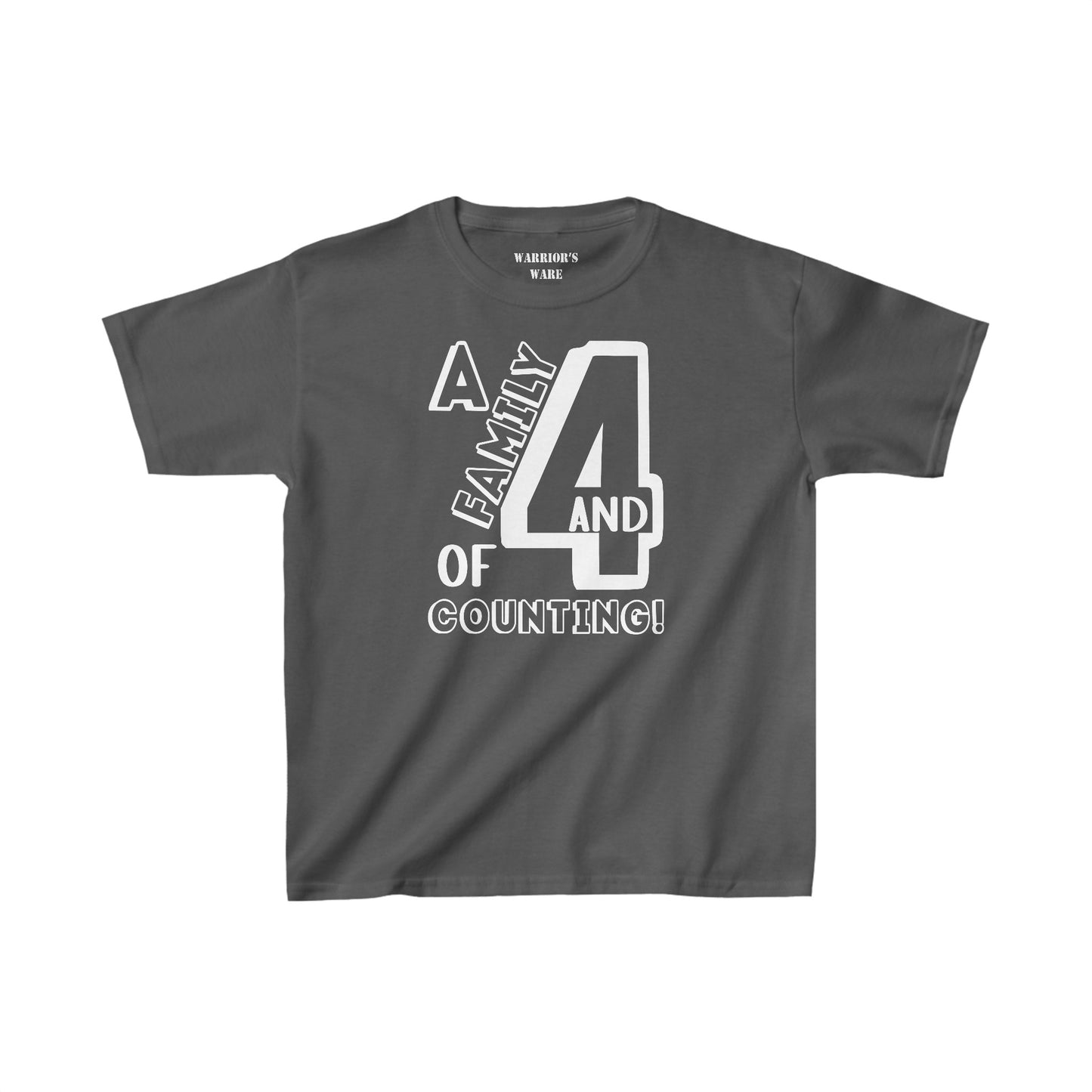 Family Day Edition T-shirt Design for 4 and Counting Kid - Dark