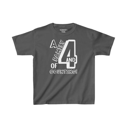 Family Day Edition T-shirt Design for 4 and Counting Kid - Dark