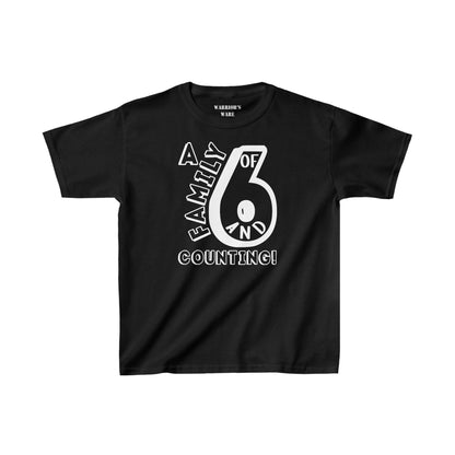 Family Day Edition T-shirt Design for 6 and Counting Kids - Dark