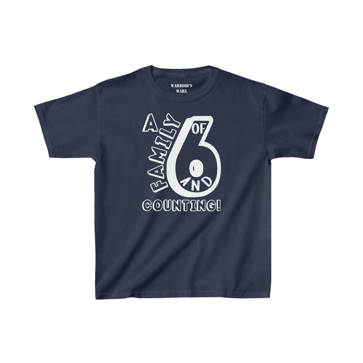 Family Day Edition T-shirt Design for 6 and Counting Kids - Dark