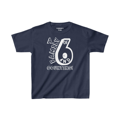 Family Day Edition T-shirt Design for 6 and Counting Kids - Dark