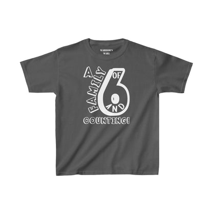 Family Day Edition T-shirt Design for 6 and Counting Kids - Dark