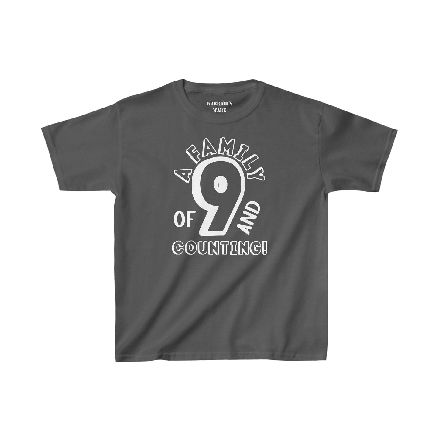 Family Day Edition T-shirt Design for 9 and Counting Kids - Dark