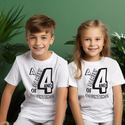 Family Day Edition T-shirt Design for 4 and Counting Kids - Light