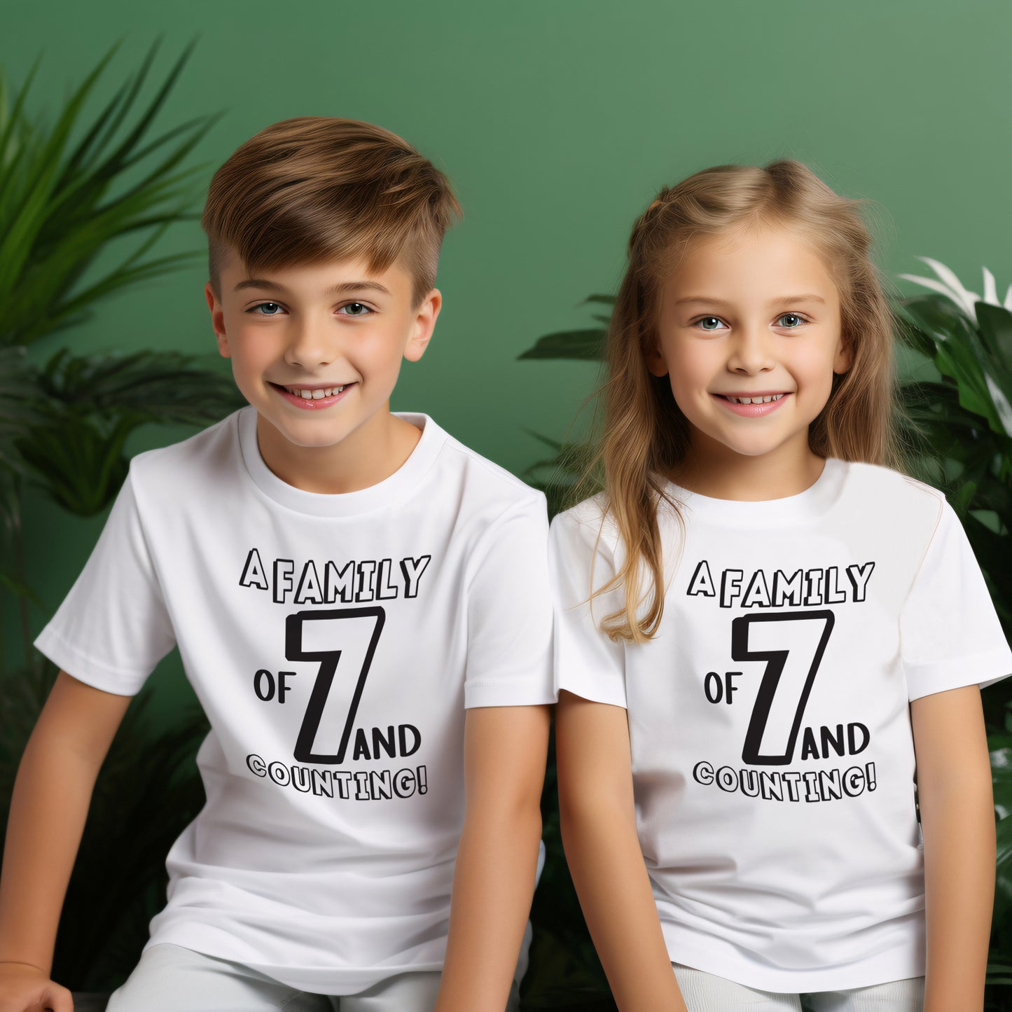 Family Day Edition T-shirt Design for 7 and Counting Kids - Light