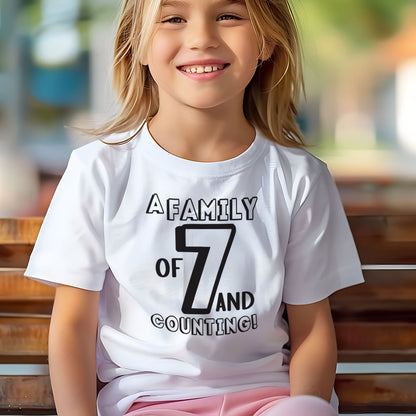 Family Day Edition T-shirt Design for 3 and Counting Kids - Light