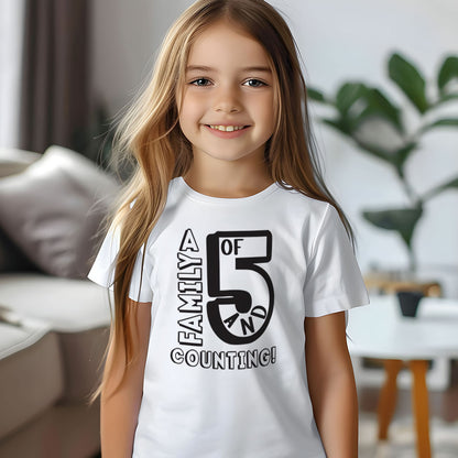 Family Day Edition T-shirt Design for 4 and Counting Kids - Light