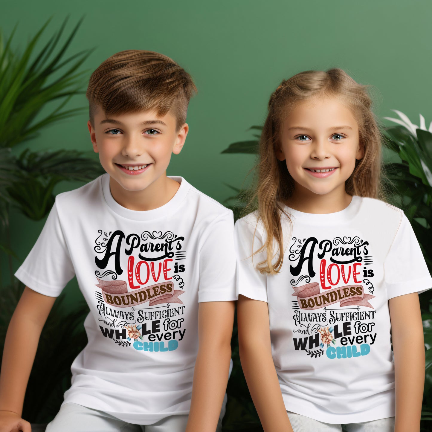 Boundless Love Parent's Day T-Shirt Cotton Tee - Kids Light